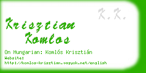 krisztian komlos business card