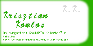 krisztian komlos business card